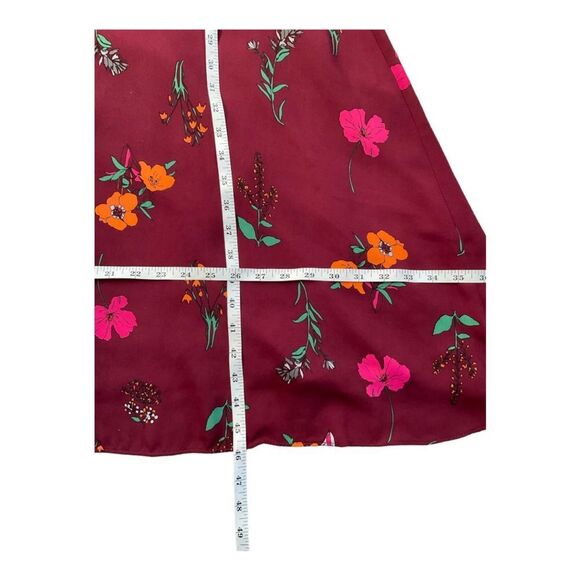 Donna Morgan Women's Bordeaux Electric Pink Multi Floral HighLow Dress size 12 - Picture 15 of 16
